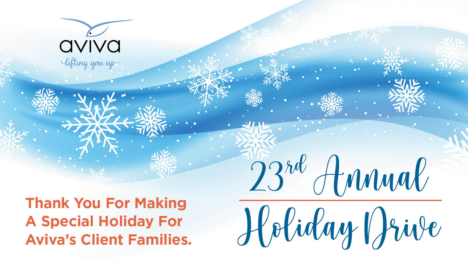 Aviva Holiday Drive Thank You